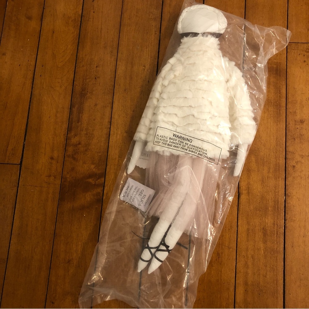Anthropologie Doll Toy Ivory Dress unique whimsical New in Original Package - Picture 11 of 11